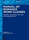 Cover: Manual of Romance Word Classes - De Gruyter