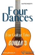 Cover: Guitar 3 part of "Four Dances" for Guitar trio - Glissato Edizioni Musicali