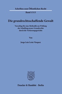 Abbildung von: Die grundrechtsschaffende Gewalt. - fibre