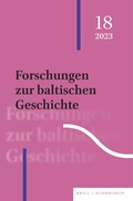 Cover: Forschungen zur baltischen Geschichte - Brill Deutschland GmbH