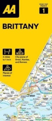 Abbildung von: AA Road Map Brittany - Automobile Association