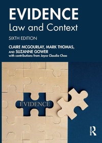 Abbildung von: Evidence: Law and Context - Routledge