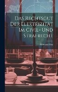 Abbildung von: Das Rechtsgut Der Elektrizitaet Im Civil- Und Strafrecht - Legare Street Press