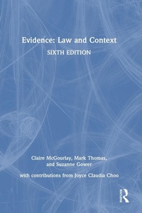 Abbildung von: Evidence: Law and Context - Routledge