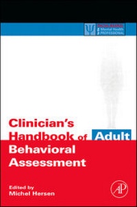 Abbildung von: Clinician's Handbook of Adult Behavioral Assessment - Academic Press