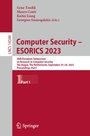 Cover: Computer Security - ESORICS 2023 - Springer