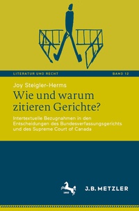 Abbildung von: Wie und warum zitieren Gerichte? - J.B. Metzler