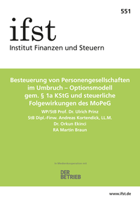 Abbildung von: ifst-Schrift 551 - Finanzen u. Steuern