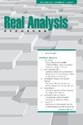 Cover: Real Analysis Exchange 46, no. 1 - Michigan State University Press