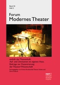Cover: Forum Modernes Theater 34, 2 - Narr Francke Attempto
