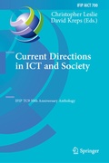 Cover: Current Directions in ICT and Society - Springer