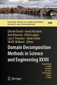 Enlarge image Cover: Domain Decomposition Methods in Science and Engineering XXVII - Springer