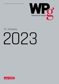 Abbildung von: WPg 2023 Einbanddecke - IDW