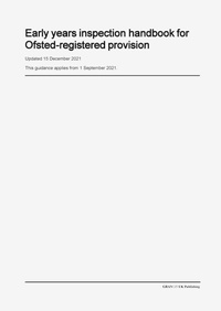 Abbildung von: Early Years Inspection Handbook for Ofsted-Registered Provision - GRANGIS LLC