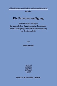 Abbildung von: Die Patientenverfügung. - fibre