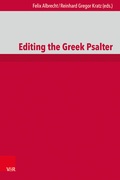 Cover: Editing the Greek Psalter - Vandenhoeck & Ruprecht