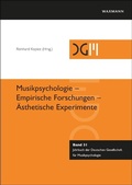 Cover: Musikpsychologie - Empirische Forschungen - &Auml;sthetische Experimente - Waxmann