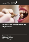 Cover: Colocaci&oacute;n inmediata de implantes - Ediciones Nuestro Conocimiento