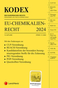 Abbildung von: KODEX EU-Chemikalienrecht 2024 - inkl. App - LexisNexis Verlag ARD ORAC GmbH