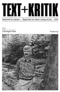 Cover: Christoph Hein - edition text + kritik