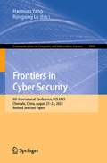 Cover: Frontiers in Cyber Security - Springer