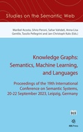 Cover: Knowledge Graphs: Semantics, Machine Learning, and Languages - IOS Press,US