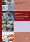 Cover: Advances in Machinery, Materials Science and Engineering Application IX - IOS Press,US