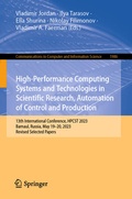 Cover: High-Performance Computing Systems and Technologies in Scientific Research, Automation of Control and Production - Springer