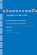 Cover: Linguistische Berichte Heft 276 - Buske, H