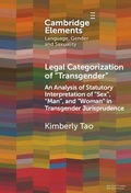 Cover: Legal Categorization of 'Transgender' - Cambridge University Press