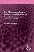 Cover: The Phenomenology of Modern Legal Discourse - Routledge