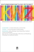 Cover: Kulturwissenschaftliche Zeitschrift 2022/3 - Meiner