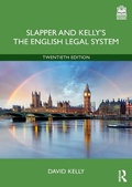 Cover: Slapper and Kelly's The English Legal System - Routledge