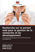 Cover: Recherche sur le portail web pour la gestion de la recherche et du developpement - Editions Notre Savoir