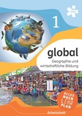 Cover: global 1. Geographie und wirtschaftliche Bildung, Arbeitsheft - &Ouml;BV 3-209