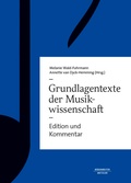 Cover: Grundlagentexte zur Musikwissenschaft - J.B. Metzler