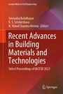 Cover: Recent Advances in Building Materials and Technologies - Springer