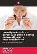 Cover: Investigacao sobre o portal Web para a gestao da investigacao e desenvolvimento - Edicoes Nosso Conhecimento