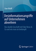 Cover: Desinformationsangriffe auf Unternehmen abwehren - Springer Gabler