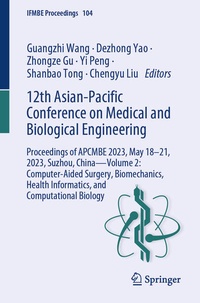 Enlarge image Cover: 12th Asian-Pacific Conference on Medical and Biological Engineering - Springer
