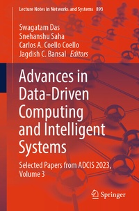 Enlarge image Cover: Advances in Data-Driven Computing and Intelligent Systems - Springer