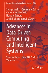 Enlarge image Cover: Advances in Data-Driven Computing and Intelligent Systems - Springer