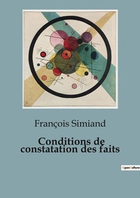 Abbildung von: Conditions de constatation des faits - Shs Editions