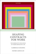 Cover: Shaping Contracts for Work - OUP eBook