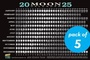 Cover: 2025 Moon Calendar Card (5 pack) - The Experiment LLC