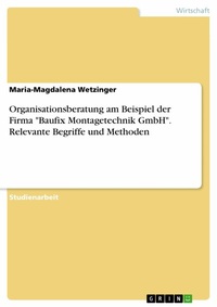 Abbildung von: Organisationsberatung am Beispiel der Firma "Baufix Montagetechnik GmbH". Relevante Begriffe und Methoden - GRIN Verlag