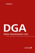 Cover: DGA - Data Governance Act - Manz