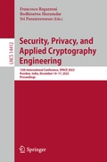 Cover: Security, Privacy, and Applied Cryptography Engineering - Springer