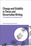 Cover: Change and Stability in Thesis and Dissertation Writing - Bloomsbury Academic