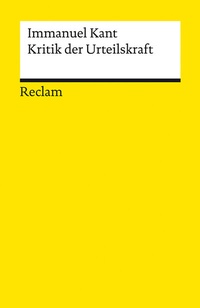 Abbildung von: Kritik der Urteilskraft - Reclam
